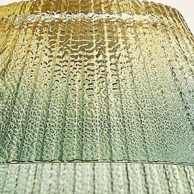 Traditionelle japanische Glas-Holz-zylindrische konische 1-Licht-Pendelleuchte für Wohnzimmer 