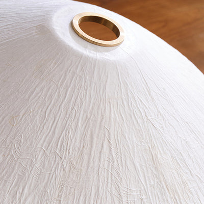 Traditionelle japanische Xuan-Papier Holz Metall Schüssel Zylinder 1-Licht Pendelleuchte für Wohnzimmer 