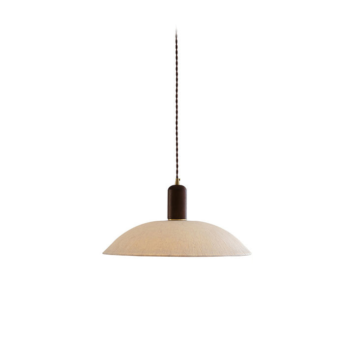 Traditionelle japanische Xuan-Papier Holz Metall Schüssel Zylinder 1-Licht Pendelleuchte für Wohnzimmer 