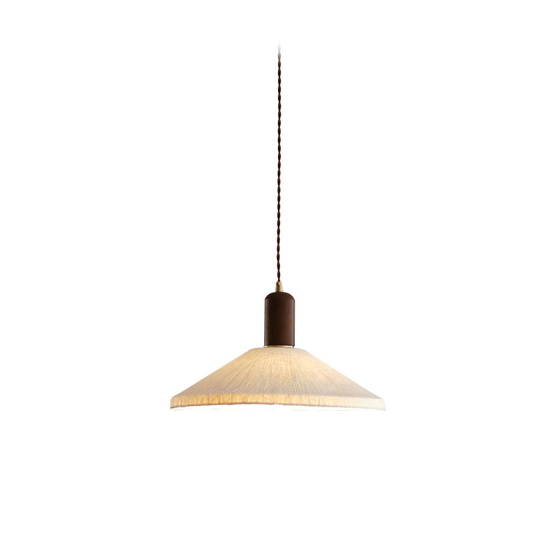 Traditionelle japanische Xuan-Papier Holz Metall Schüssel Zylinder 1-Licht Pendelleuchte für Wohnzimmer 