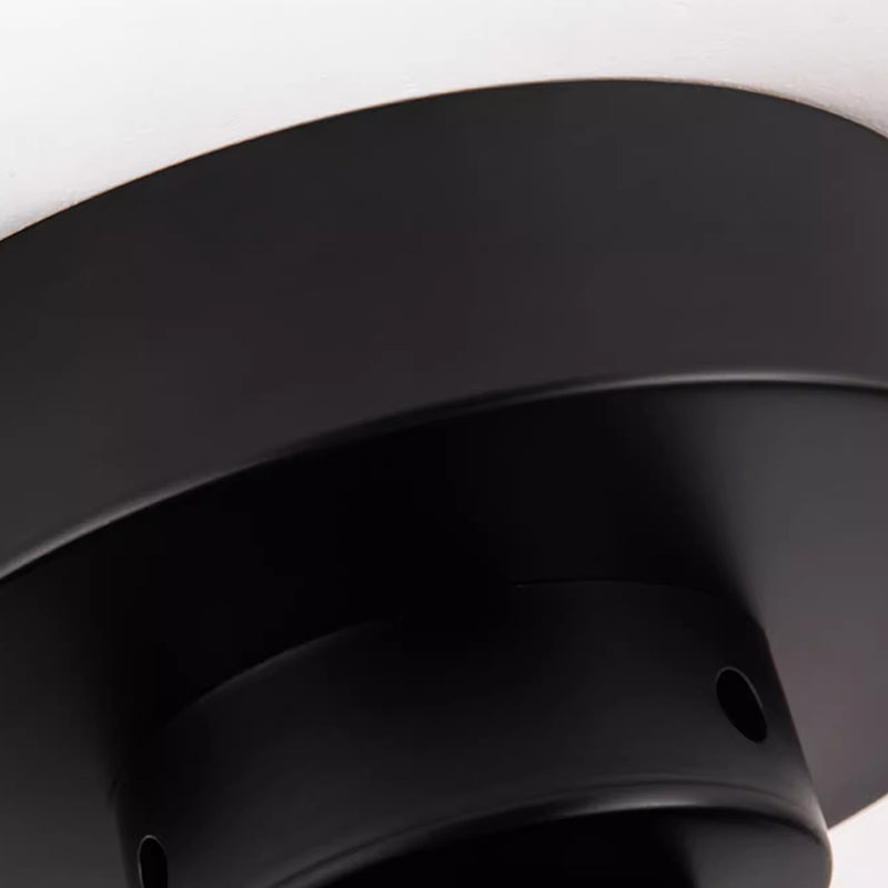 Modern Minimalist ABS Iron Fan-Shaped Round LED Downrods Ceiling Fan Light For Bedroom