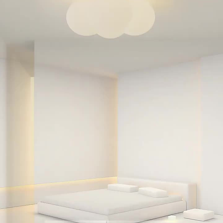 Plafonnier LED en forme de nuage en métal PVC minimaliste moderne pour chambre 