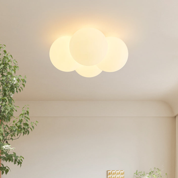 Plafonnier LED en forme de nuage en métal PVC minimaliste moderne pour chambre 