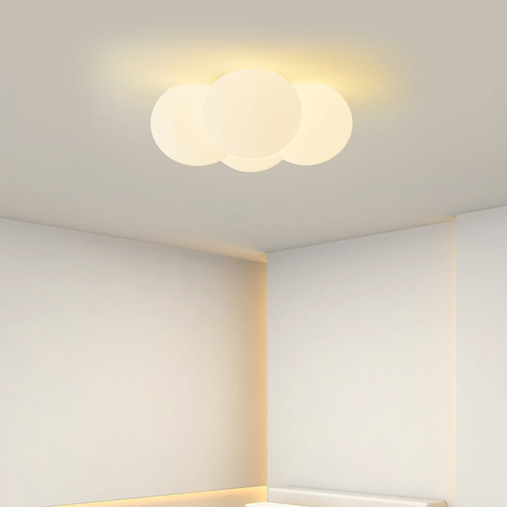Plafonnier LED en forme de nuage en métal PVC minimaliste moderne pour chambre 