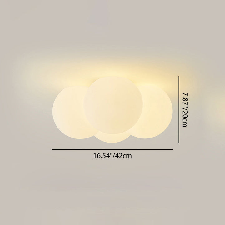 Plafonnier LED en forme de nuage en métal PVC minimaliste moderne pour chambre 