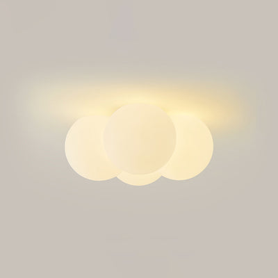 ضوء سقف مثبت بمصباح LED على شكل سحابة معدنية PVC حديثة وبسيطة لغرفة النوم 