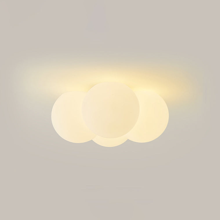 ضوء سقف مثبت بمصباح LED على شكل سحابة معدنية PVC حديثة وبسيطة لغرفة النوم 