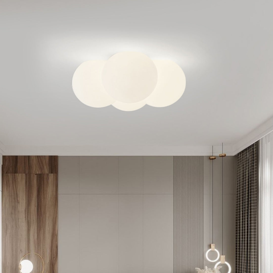 Plafonnier LED en forme de nuage en métal PVC minimaliste moderne pour chambre 