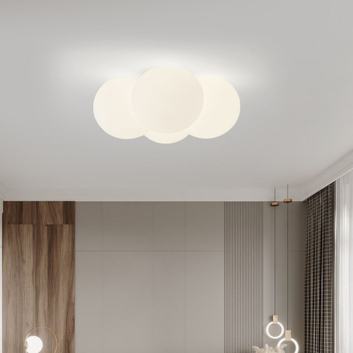 Plafonnier LED en forme de nuage en métal PVC minimaliste moderne pour chambre 