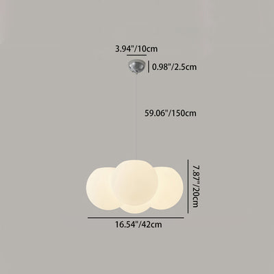 Modern Minimalist PVC & Metal Balloon-Shaped Bubble LED Chandelier For Living Room