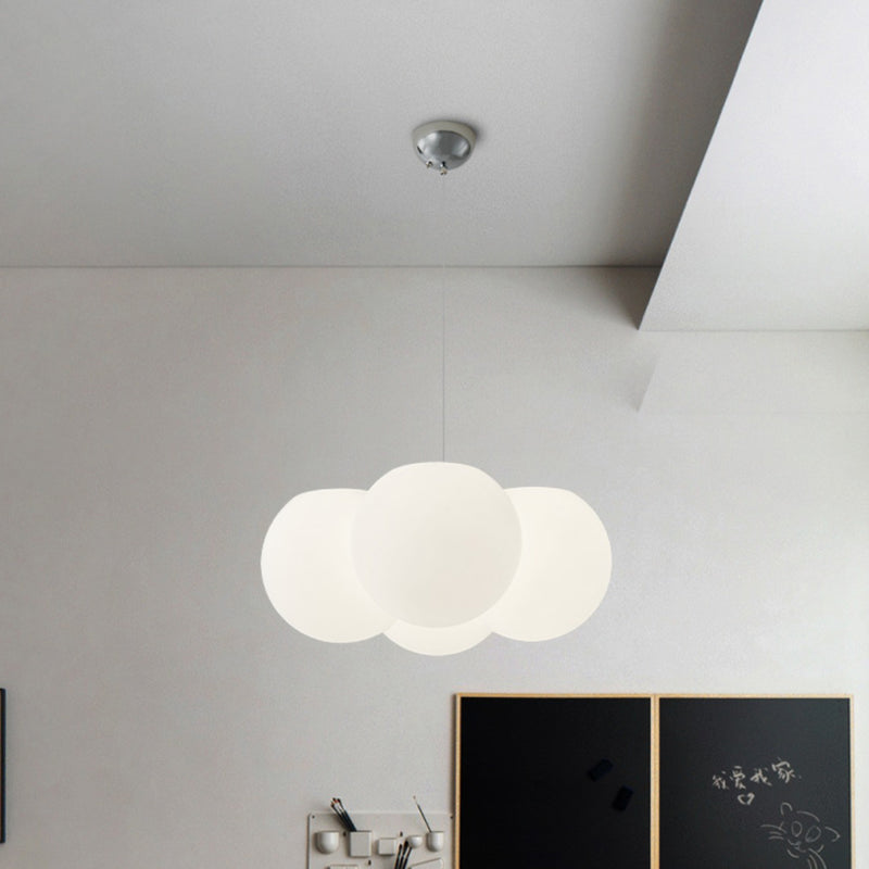 Modern Minimalist PVC & Metal Balloon-Shaped Bubble LED Chandelier For Living Room