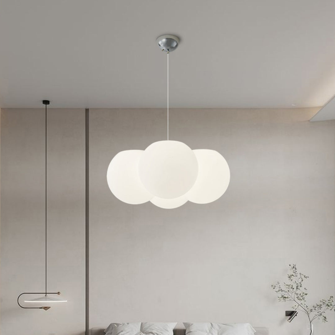 Modern Minimalist PVC &amp; Metal Balloon-Shaped Bubble LED Chandelier For Living Room
