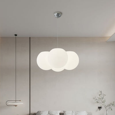 Modern Minimalist PVC & Metal Balloon-Shaped Bubble LED Chandelier For Living Room