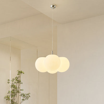 Modern Minimalist PVC & Metal Balloon-Shaped Bubble LED Chandelier For Living Room