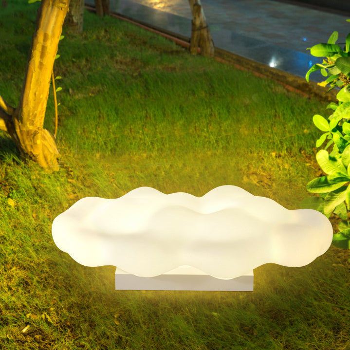 Lumière extérieure contemporaine en acier au carbone créatif en forme de nuage PE 2/3 lumières pour jardin 