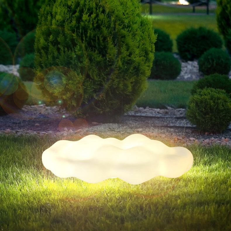 Lumière extérieure contemporaine en acier au carbone créatif en forme de nuage PE 2/3 lumières pour jardin 