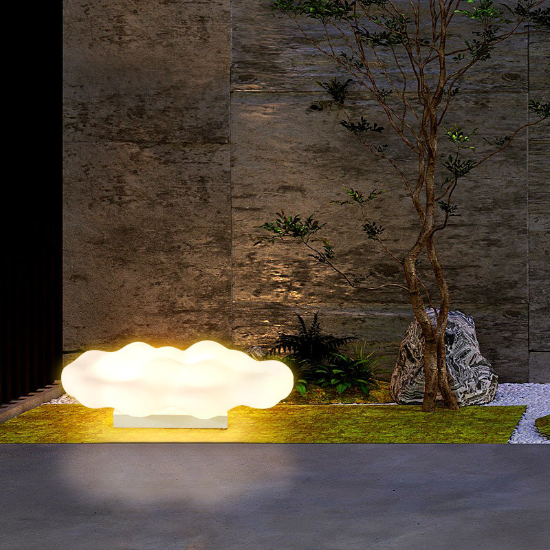 Lumière extérieure contemporaine en acier au carbone créatif en forme de nuage PE 2/3 lumières pour jardin 
