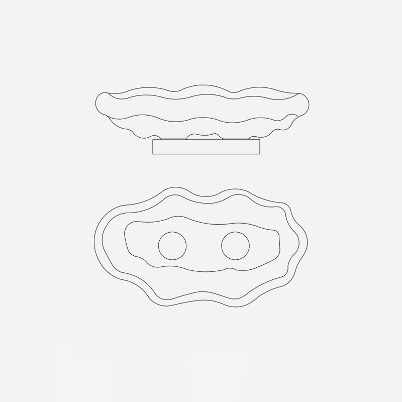 Lumière extérieure contemporaine en acier au carbone créatif en forme de nuage PE 2/3 lumières pour jardin 