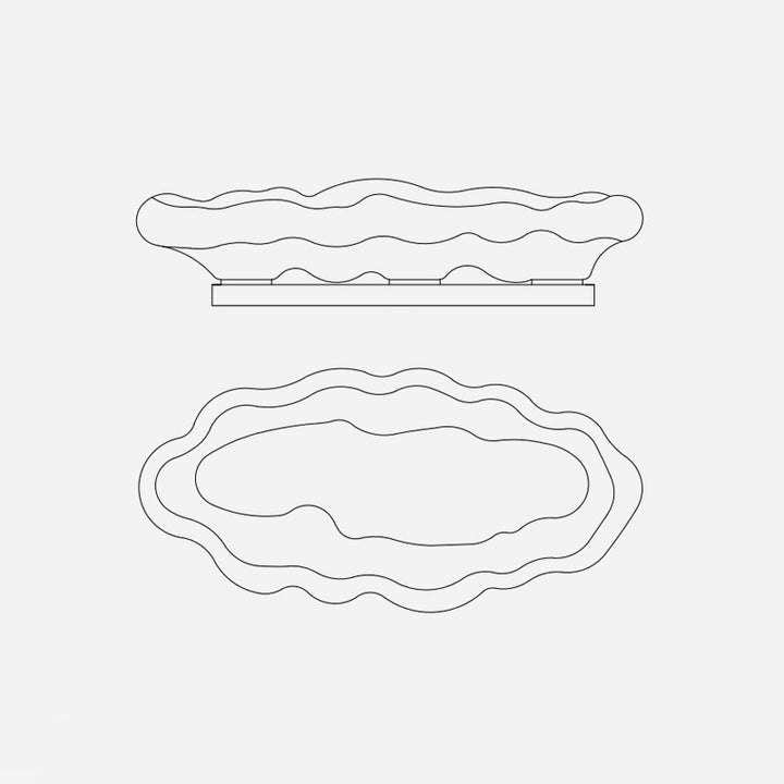 Lumière extérieure contemporaine en acier au carbone créatif en forme de nuage PE 2/3 lumières pour jardin 