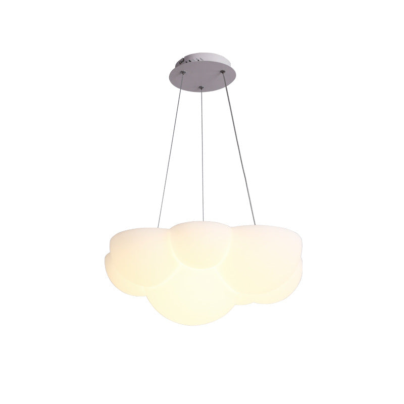 モダンミニマリストPEアイアンキャットパウウェーブLEDシャンデリア寝室用 