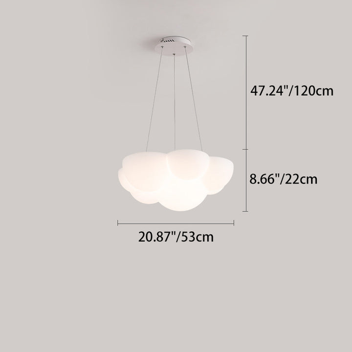 Modern Minimalist PE Iron Cat Paw Wave LED Chandelier For Bedroom
