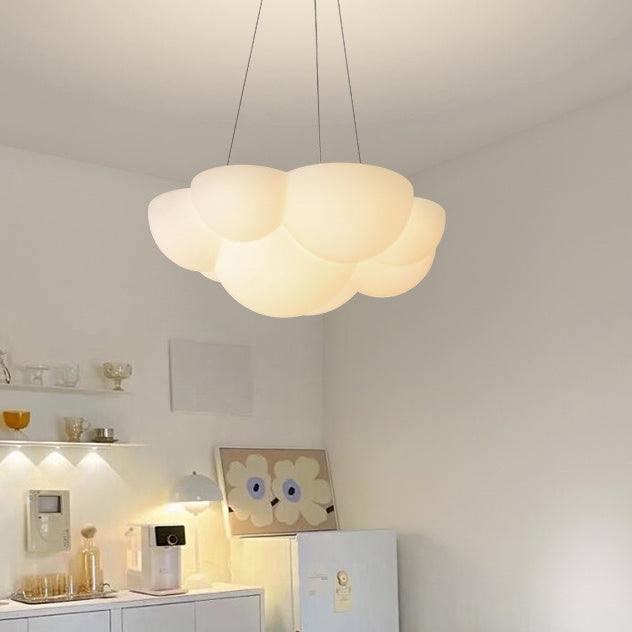 Moderno Minimalista PE Hierro Huella de Gato Ola LED Candelabro Para Dormitorio 