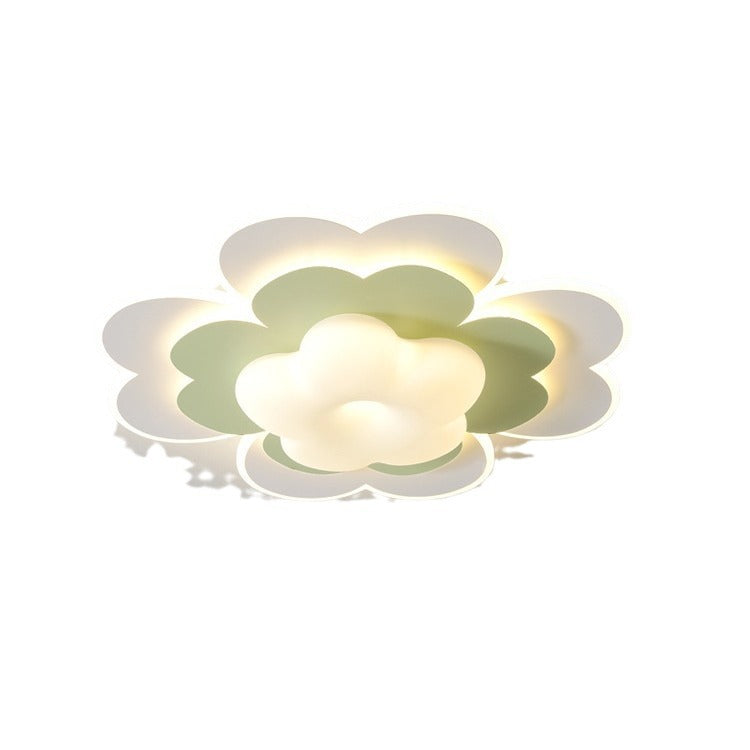 Moderna luz de techo empotrada LED de hierro floral creativa contemporánea para dormitorio 