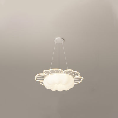 伝統的なフランスのPVCと鉄の花形ラウンドLEDシャンデリア、リビングルーム用 