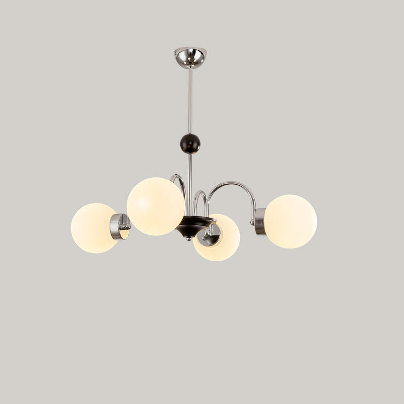 伝統的な中国のガラス鉄分岐曲線ラウンド3/4/5/6/8灯シャンデリアリビングルーム用 