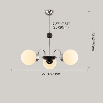 伝統的な中国のガラス鉄分岐曲線ラウンド3/4/5/6/8灯シャンデリアリビングルーム用 