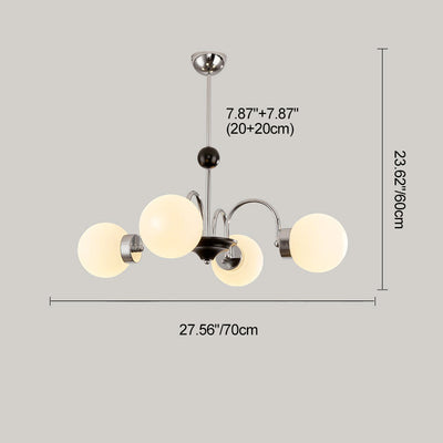 伝統的な中国のガラス鉄分岐曲線ラウンド3/4/5/6/8灯シャンデリアリビングルーム用 