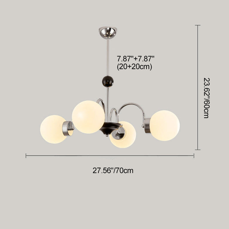 伝統的な中国のガラス鉄分岐曲線ラウンド3/4/5/6/8灯シャンデリアリビングルーム用 