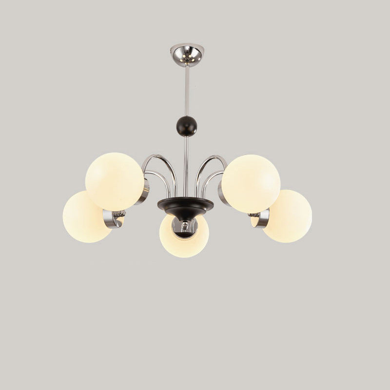 伝統的な中国のガラス鉄分岐曲線ラウンド3/4/5/6/8灯シャンデリアリビングルーム用 