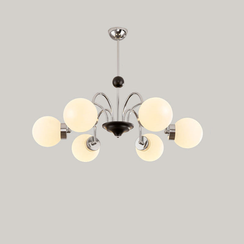 伝統的な中国のガラス鉄分岐曲線ラウンド3/4/5/6/8灯シャンデリアリビングルーム用 