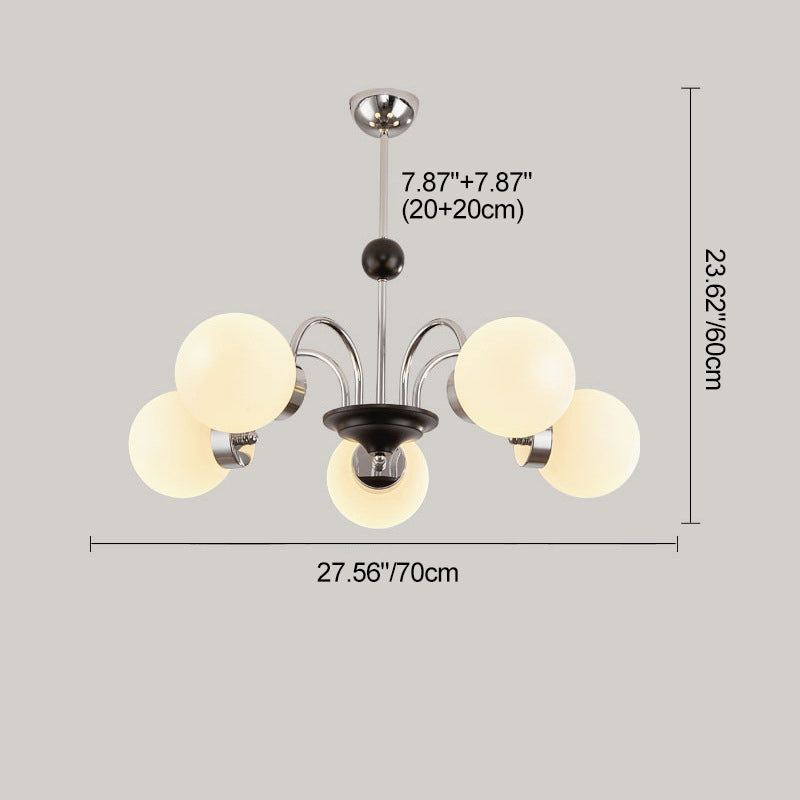 伝統的な中国のガラス鉄分岐曲線ラウンド3/4/5/6/8灯シャンデリアリビングルーム用 