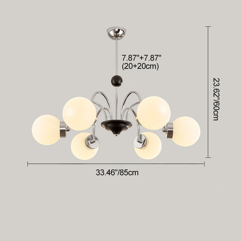 伝統的な中国のガラス鉄分岐曲線ラウンド3/4/5/6/8灯シャンデリアリビングルーム用 
