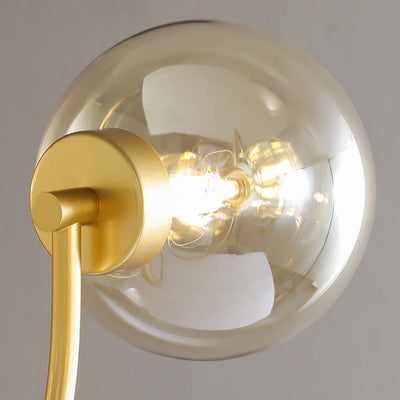 現代スカンジナビアガラスアイアンラウンドブランチ4/8ライトシャンデリアリビングルーム用 