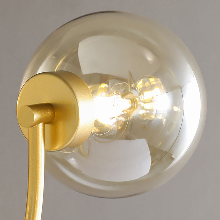 現代スカンジナビアガラスアイアンラウンドブランチ4/8ライトシャンデリアリビングルーム用 