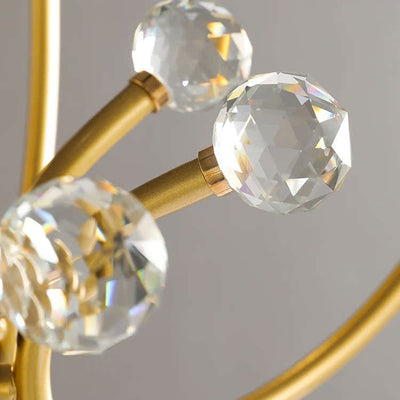 現代スカンジナビアガラスアイアンラウンドブランチ4/8ライトシャンデリアリビングルーム用 