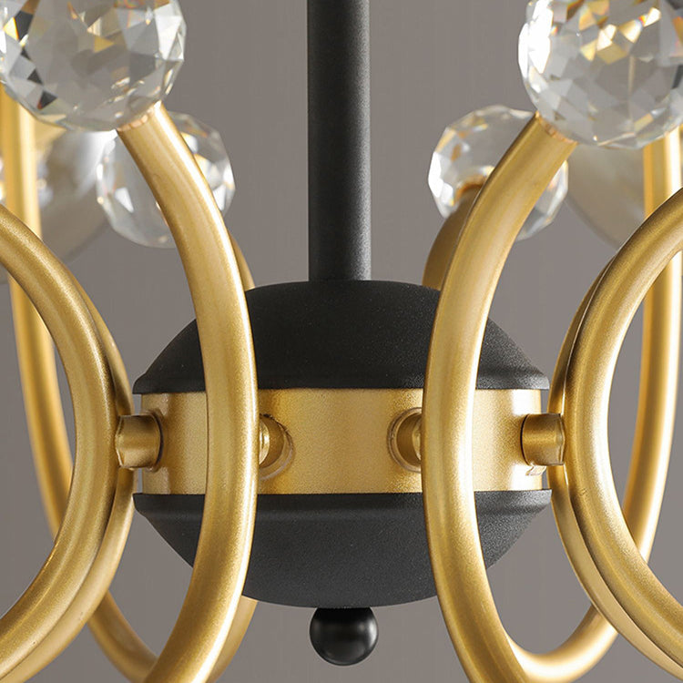 現代スカンジナビアガラスアイアンラウンドブランチ4/8ライトシャンデリアリビングルーム用 