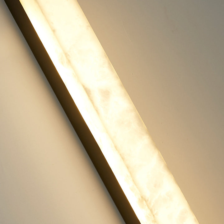 Lámpara de Aplique de Pared LED Rectangular de Alabastro de Latón Vintage Tradicional Para Sala de Estar 