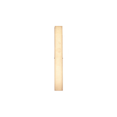 Traditional Vintage Brass Alabaster Rectangular LED Wall Sconce Lamp For Living Room