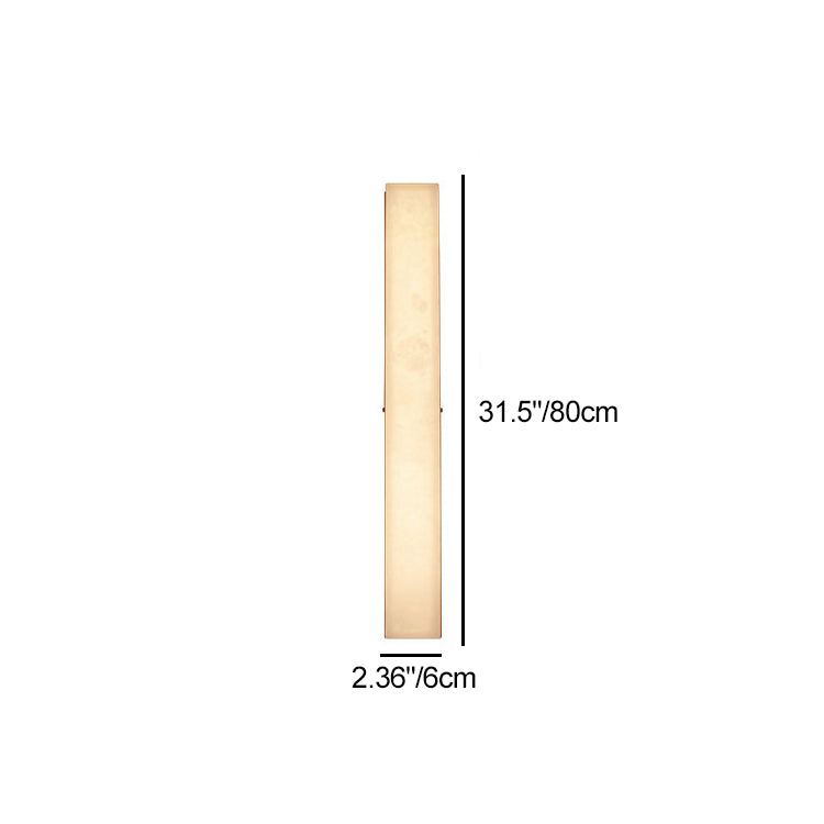 Lámpara de Aplique de Pared LED Rectangular de Alabastro de Latón Vintage Tradicional Para Sala de Estar 