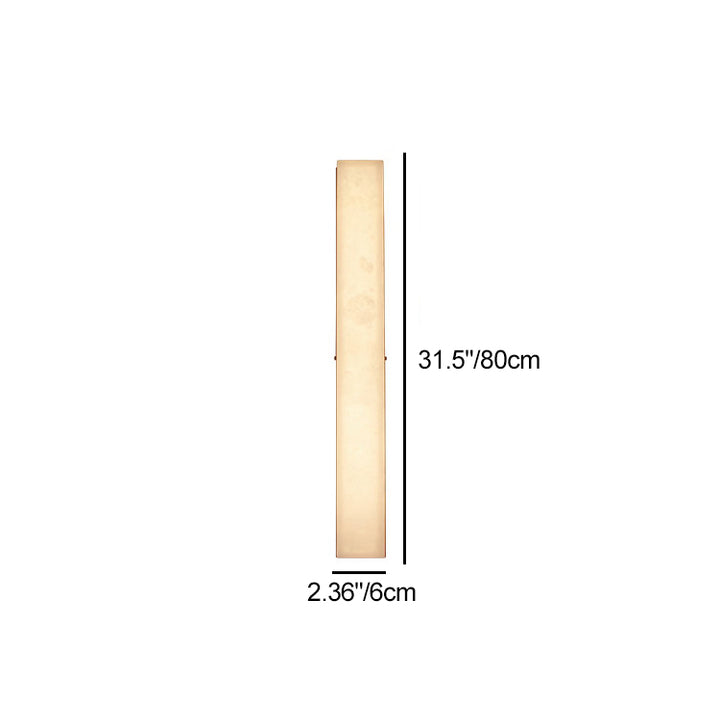 Lámpara de Aplique de Pared LED Rectangular de Alabastro de Latón Vintage Tradicional Para Sala de Estar 