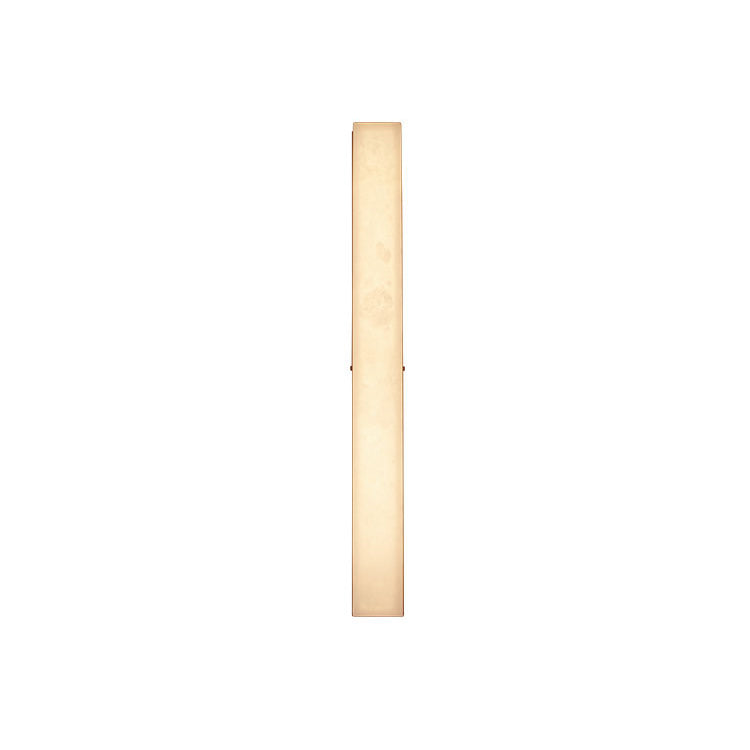 Traditional Vintage Brass Alabaster Rectangular LED Wall Sconce Lamp For Living Room