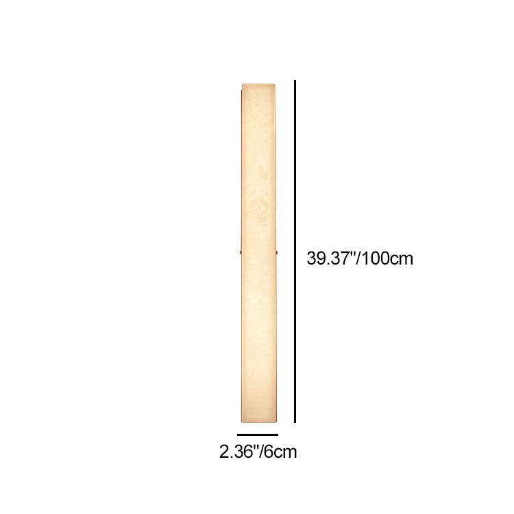Lámpara de Aplique de Pared LED Rectangular de Alabastro de Latón Vintage Tradicional Para Sala de Estar 