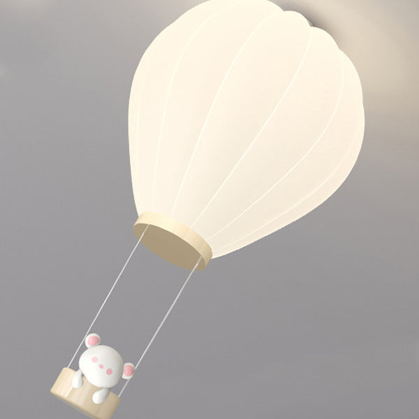 Art déco moderne en fer PE pour enfants Montgolfière Cartoon Rond LED Plafonnier Encastré pour Chambre à Coucher 