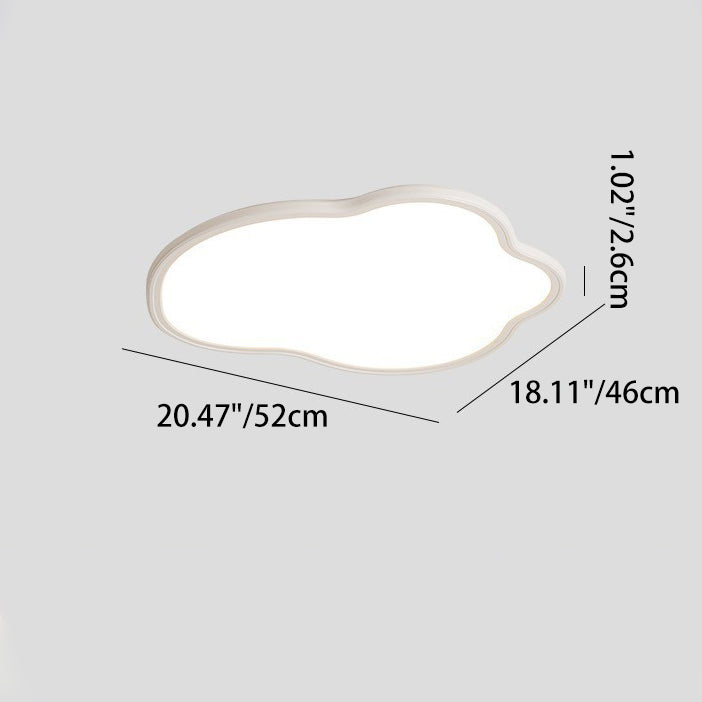 Plafonnier LED en forme de nuage en fer ABS minimaliste moderne pour chambre 
