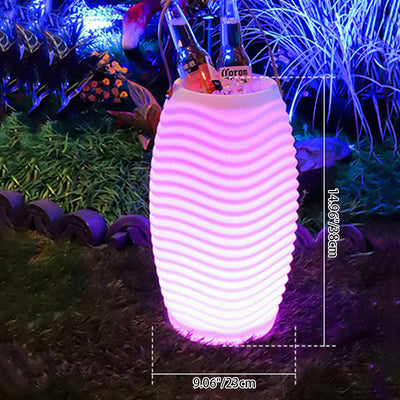 Zeitgenössische kreative PE-fassförmige LED-Außenleuchte mit Lautsprecher für den Außenbereich 