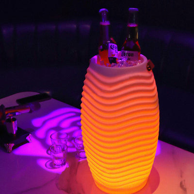 Contemporary Creative PE Barrel-Shaped LED Outdoor Light With Speaker For Outdoor